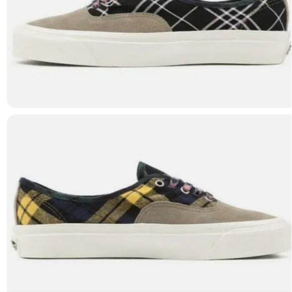 New Vans Authentic Plaid Mixed Olive suede 9.5 ladies - Picture 3 of 4